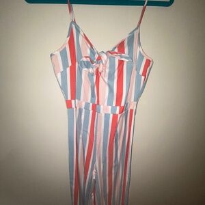 Romeo and Juliet Couture Striped Jumpsuit